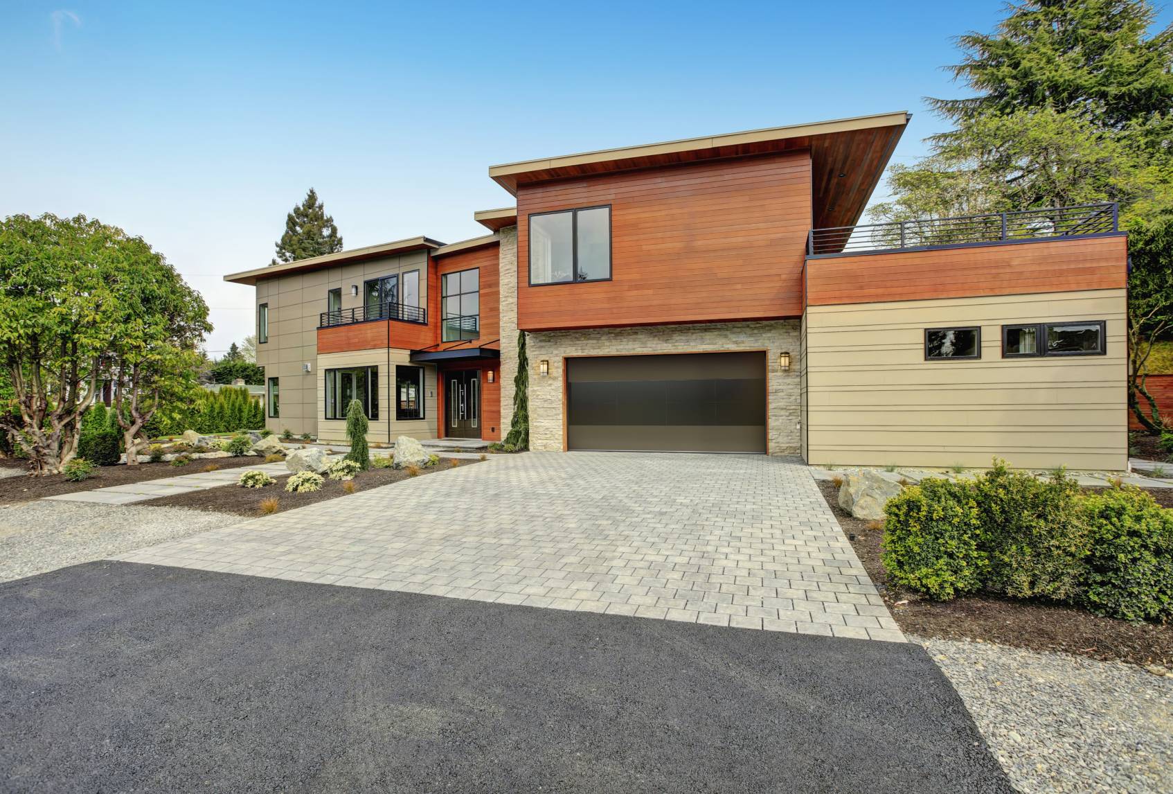 ☆GARAGE type38 Elegant Garage Door Titan Grey 8'x 7' - | HINTEX | Home